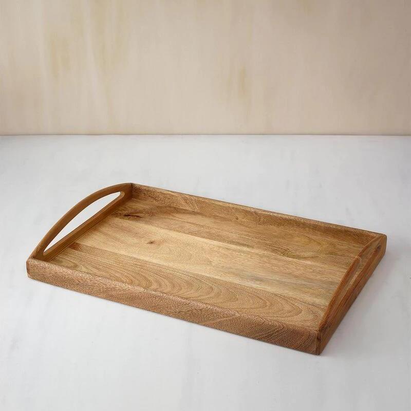 Plain Wooden Serving Tray - Handcrafted Serving Trays for Elegant Dinnig