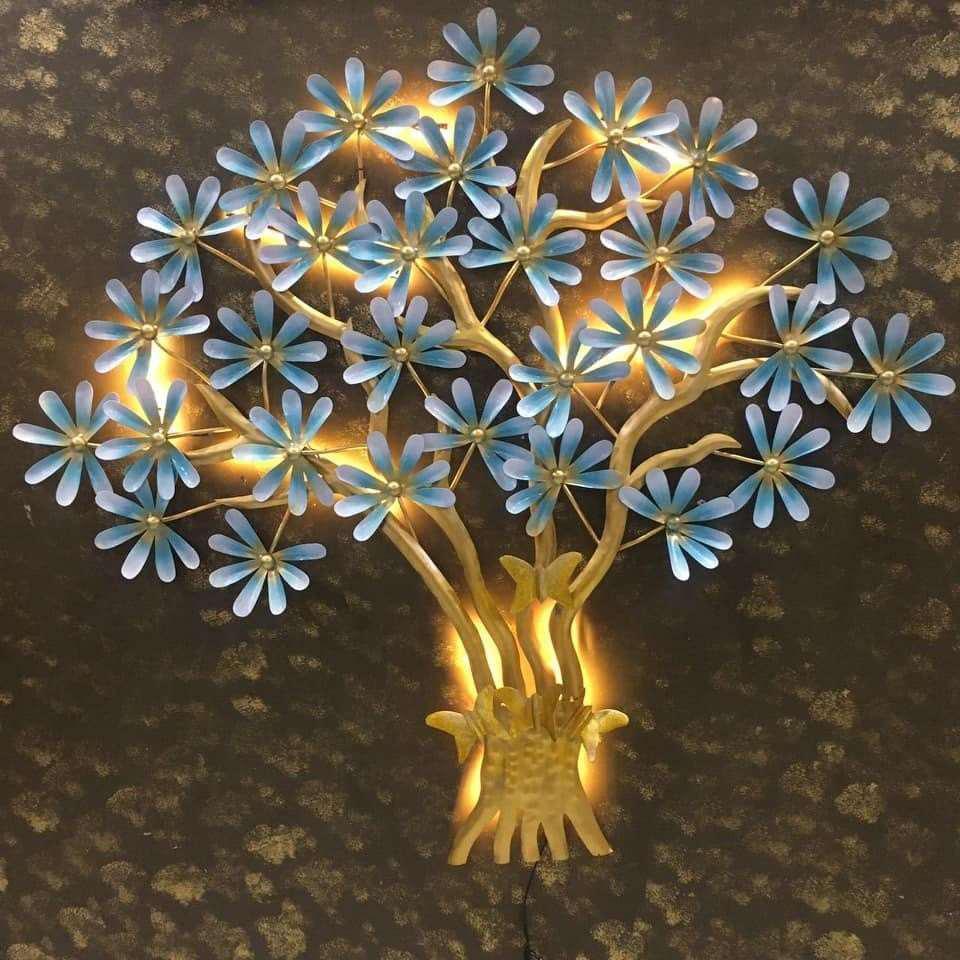Elegant Bluebell Tree Home Decor – Nature-Inspired Wall Accent