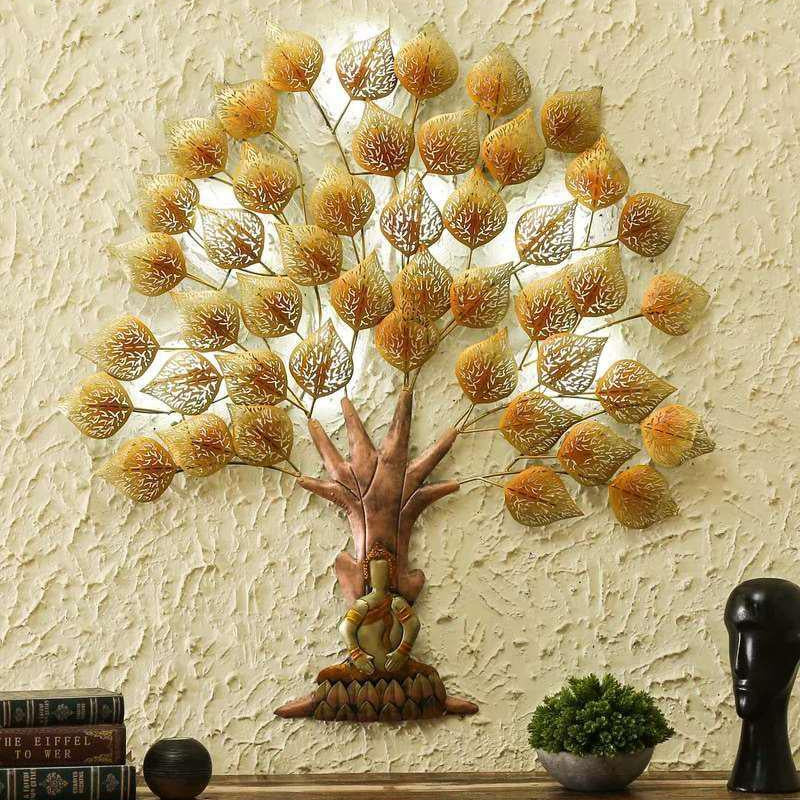 Golden Buddha Tree Wall Art