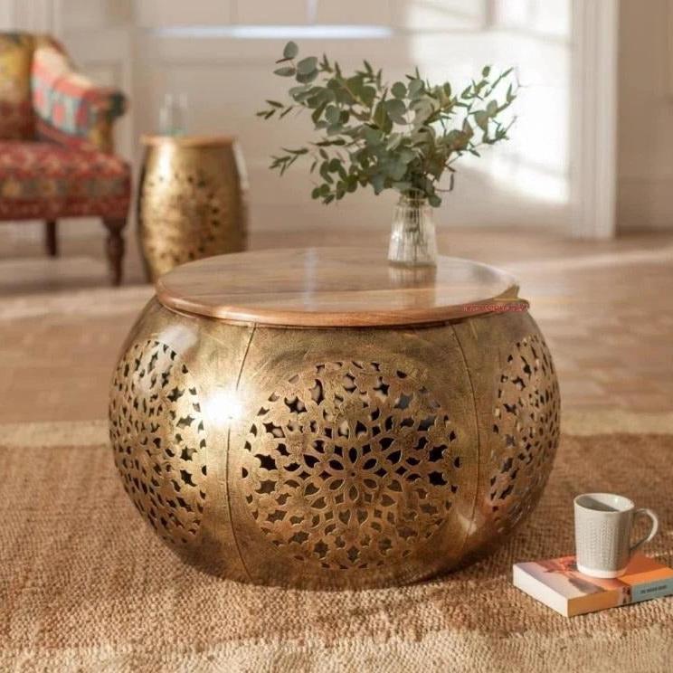 Round JaliWood Fusion Table