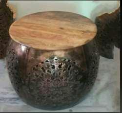 Round Metal Jali Table
