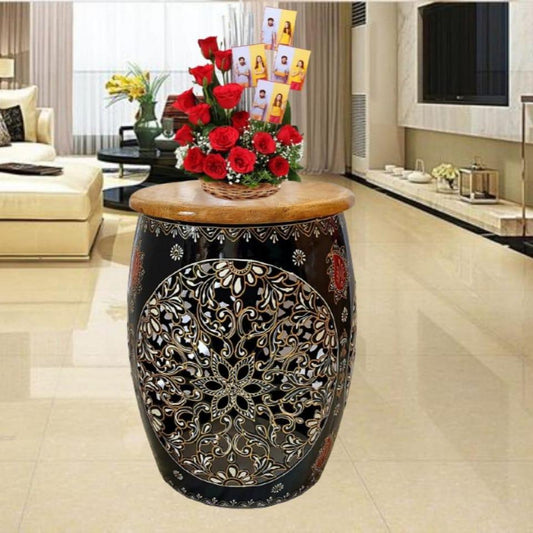Black JaliWooden Fusion Table