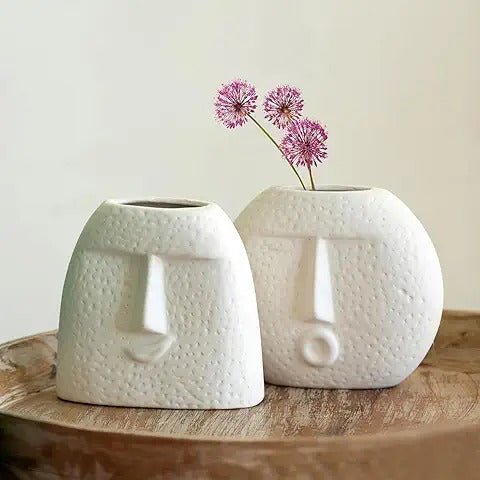White Couple Planters