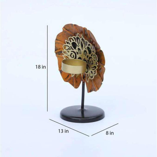 Golden Metal T Lite Holder 