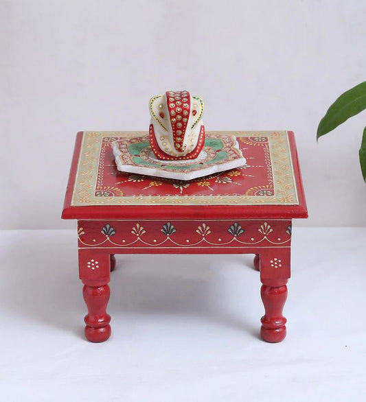Multicolor Wood & MDF Painted Small Table - Elegant & Durable
