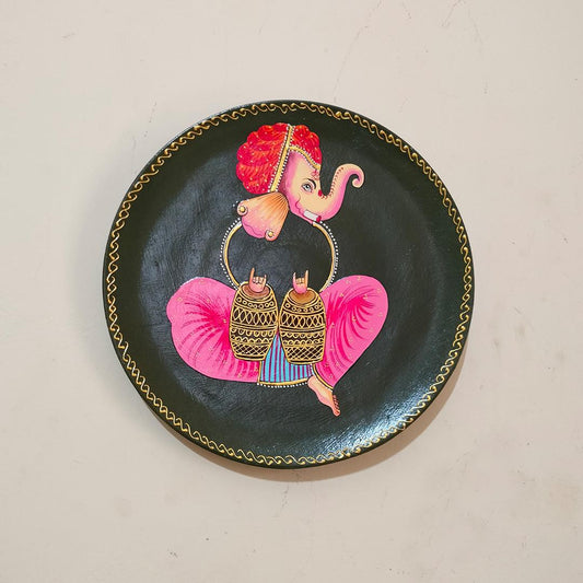 Pink Ganesha Wall Plate