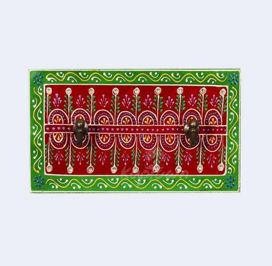 Wooden Green Red Cloth Hook Hanger| Stylish and Functional Home Accessory