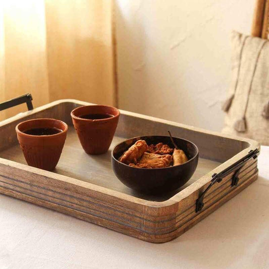 White Wood Serving Tray  - Handcrafted Serving Trays