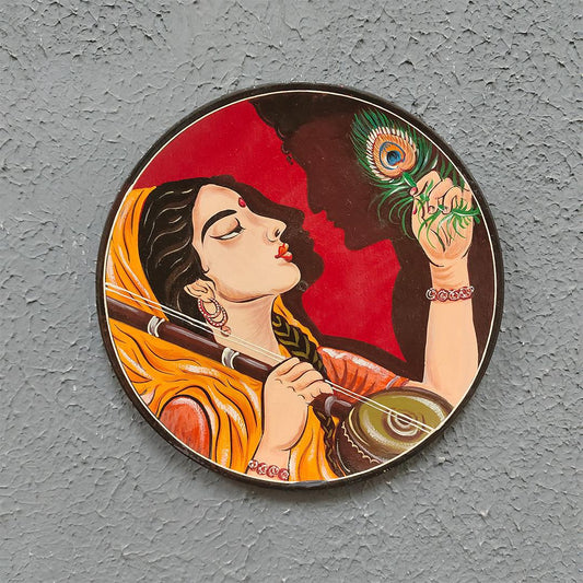 Meera with feathers Wall Plate