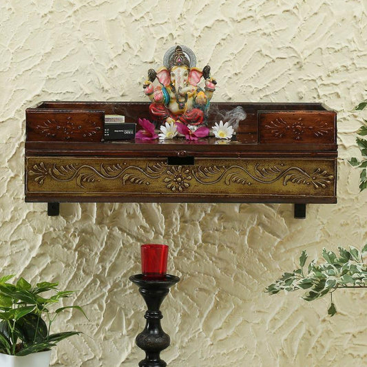 wooden Temple Copper Pine finish